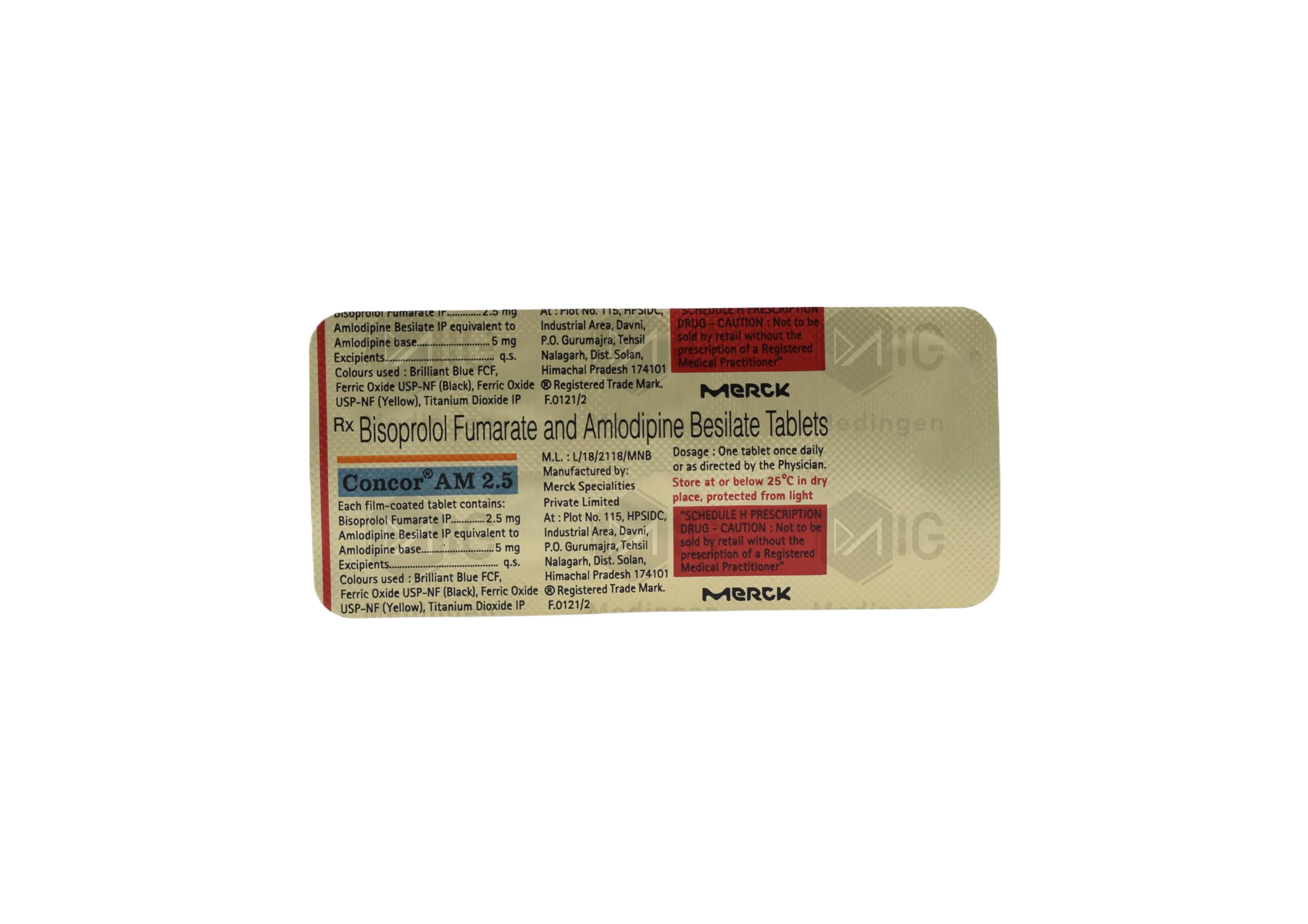 CONCOR AM 2.5MG
